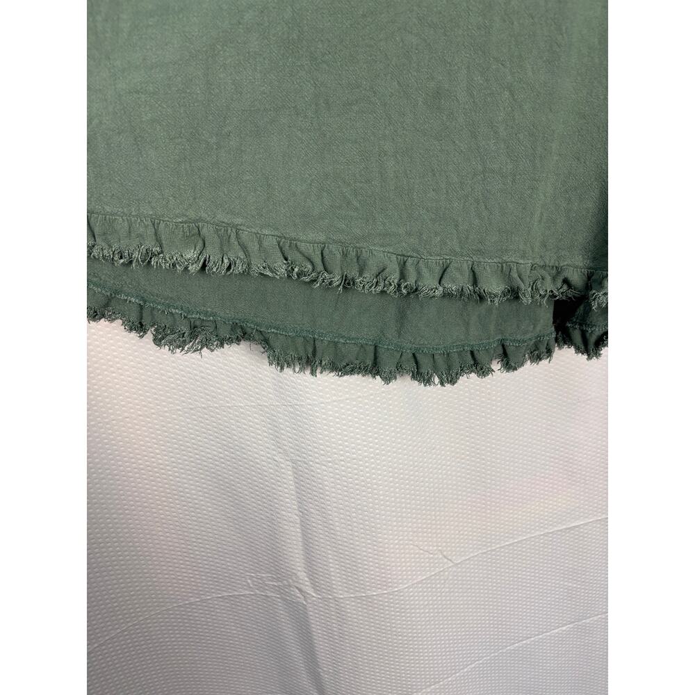Umgee Green linen blend mini dress/tunic size 1X Lagenlook Mori boho cozy - Picture 7 of 8
